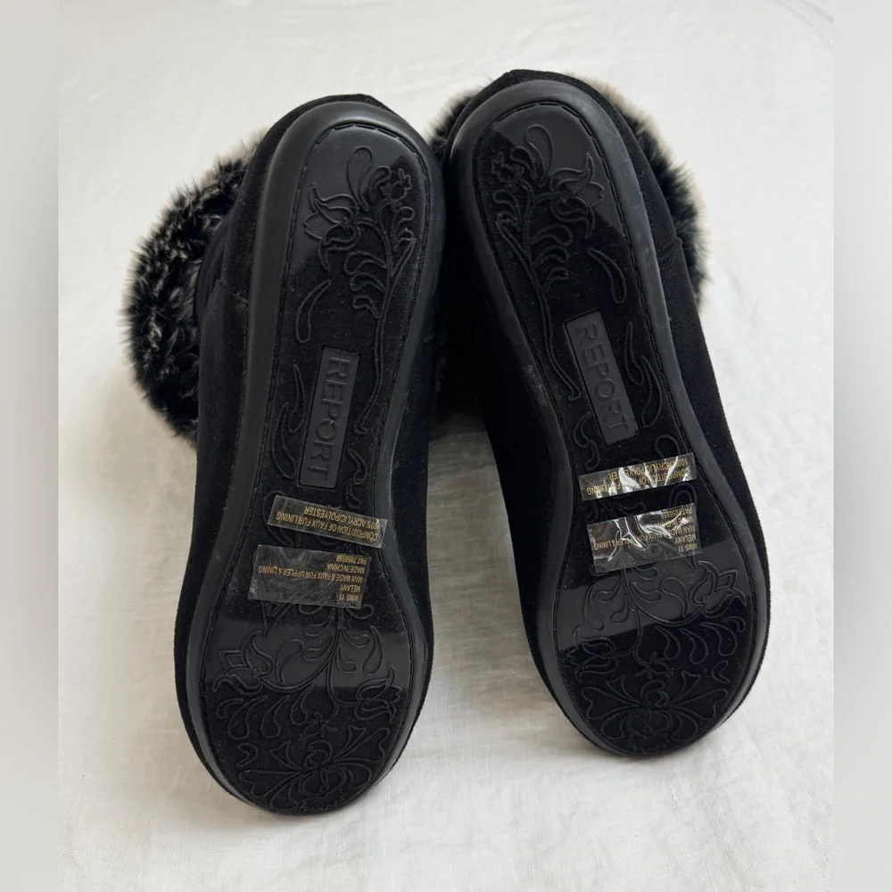 Report Faux Fur Melany Adjustable Boots Size 11 Grunge NWT